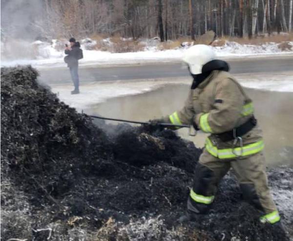 В Ангарске загорелся грузовик с металлической стружкой 