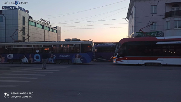 В Улан-Удэ дважды с рельсов сходили трамваи 