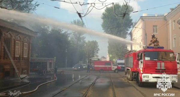 В центре Иркутска горел старинный дом-памятник