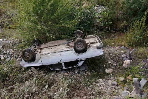 В Бурятии автомобиль рухнул на дно пересохшей реки 
