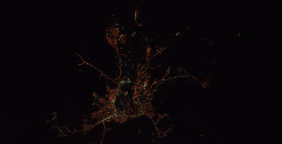 Ночной Улан-Удэ сфотографировали из космоса